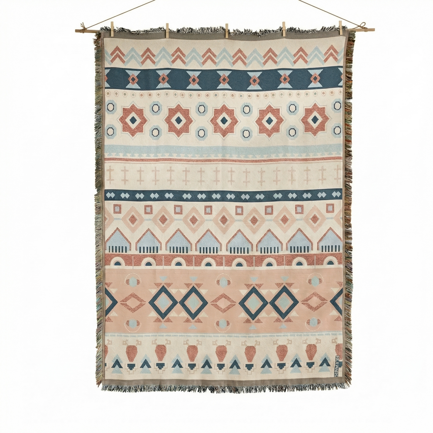 Handmade Macrame Wall Hanging Large Boho Tapestry with Tassels - Nordic Woven Wall Art for Living Room & Bedroom Decor (180x130cm)