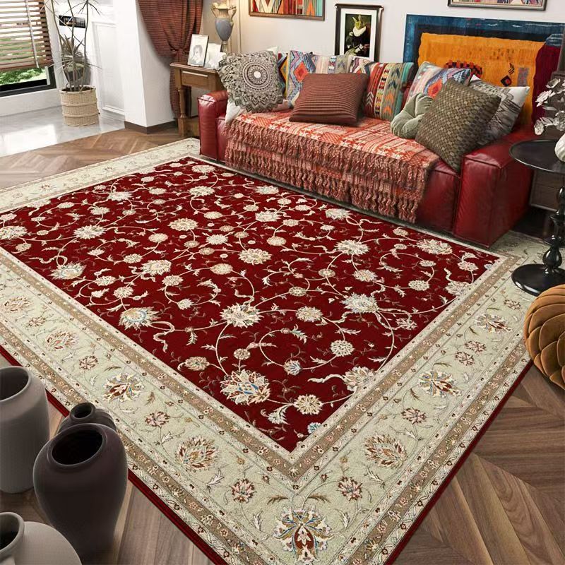 Bohemian Tribal Area Rug - Large 200x300cm Colorful Geometric Living Room Carpet, Non-Slip Home Decor