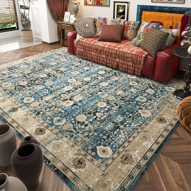 Bohemian Tribal Area Rug - Large 200x300cm Colorful Geometric Living Room Carpet, Non-Slip Home Decor