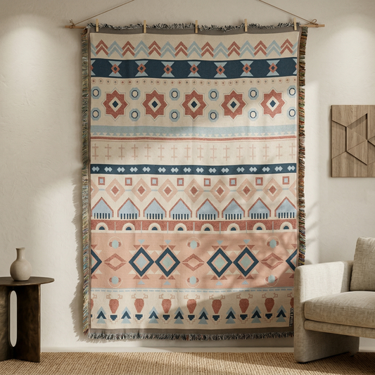 Handmade Macrame Wall Hanging Large Boho Tapestry with Tassels - Nordic Woven Wall Art for Living Room & Bedroom Decor (180x130cm)